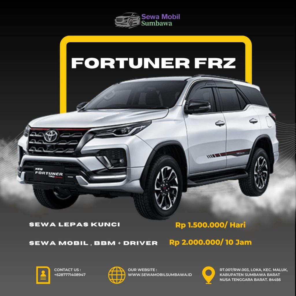 Sewa Mobil Sumbawa - Fortuner FRZ